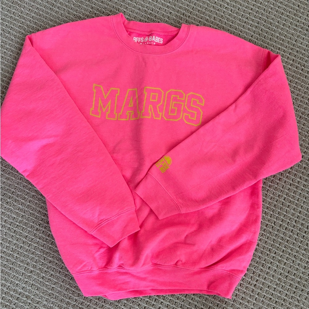BFFS & BABES Bright Pink 'MARGS' Crewneck Sweatshirt